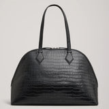 A Emery The Harnick Bag | Black Embossed Croc