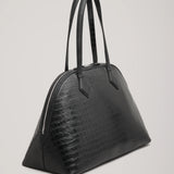 A Emery The Harnick Bag | Black Embossed Croc