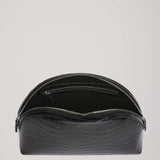 A Emery The Halloran Clutch | Black Embossed Croc