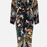Camilla Long Split Front Twist Jersey Dress | Palacio Poetry