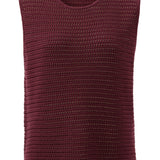 Ceres Life Margot Mesh Knit Tank | Wine