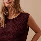 Ceres Life Margot Mesh Knit Tank | Wine