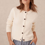 Ceres Life Nelly Long Sleeve Knit Cardi | Eggshell