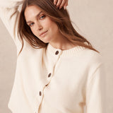 Ceres Life Nelly Long Sleeve Knit Cardi | Eggshell