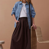 Ceres Life Florence Maxi Skirt | Chocolate