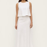 Assembly Label Melody Linen Bias Skirt | White