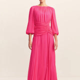 Shona Joy Aylah Balloon Sleeve Maxi Dress | Fuchsia