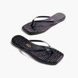 TKEES Square Toe Lily | Sable Croc