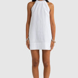 ORTC Luna Linen Mini Dress | White (PRE-ORDER)
