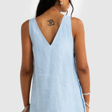 ORTC Jolie Button Side Mini Dress | Powder Blue (PRE-ORDER)