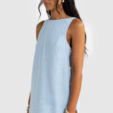 ORTC Jolie Button Side Mini Dress | Powder Blue (PRE-ORDER)