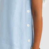 ORTC Jolie Button Side Mini Dress | Powder Blue (PRE-ORDER)