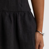 ORTC Celine Linen Mini Dress | Black (PRE-ORDER)