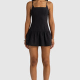 ORTC Celine Linen Mini Dress | Black (PRE-ORDER)