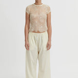 Blanca Riven Baby Tee | Cream