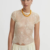 Blanca Riven Baby Tee | Cream