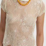 Blanca Riven Baby Tee | Cream