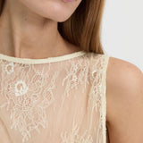 Blanca Riven Tank | Cream