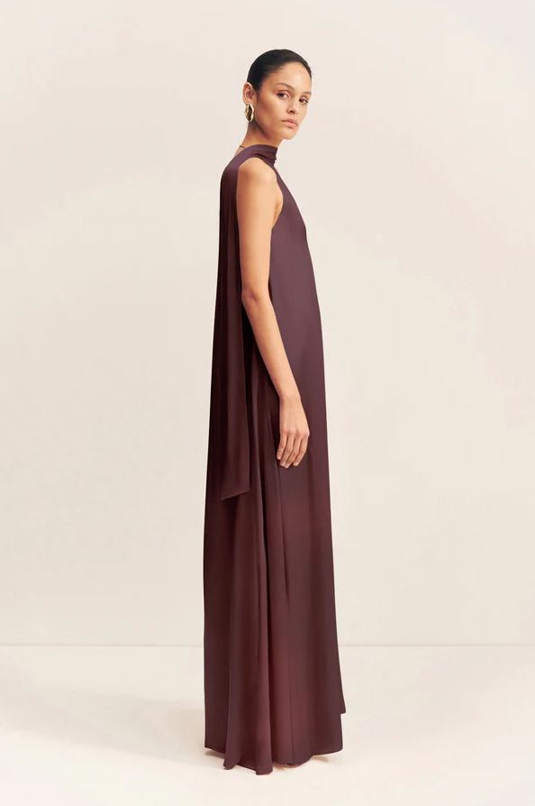 La Lune Scarf Panelled Maxi Dress