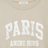 Anine Bing Harry Shrunken Sweatshirt Paris | Beige (PRE-ORDER)