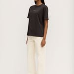 Womens Atelier Logo Tee Washed Black