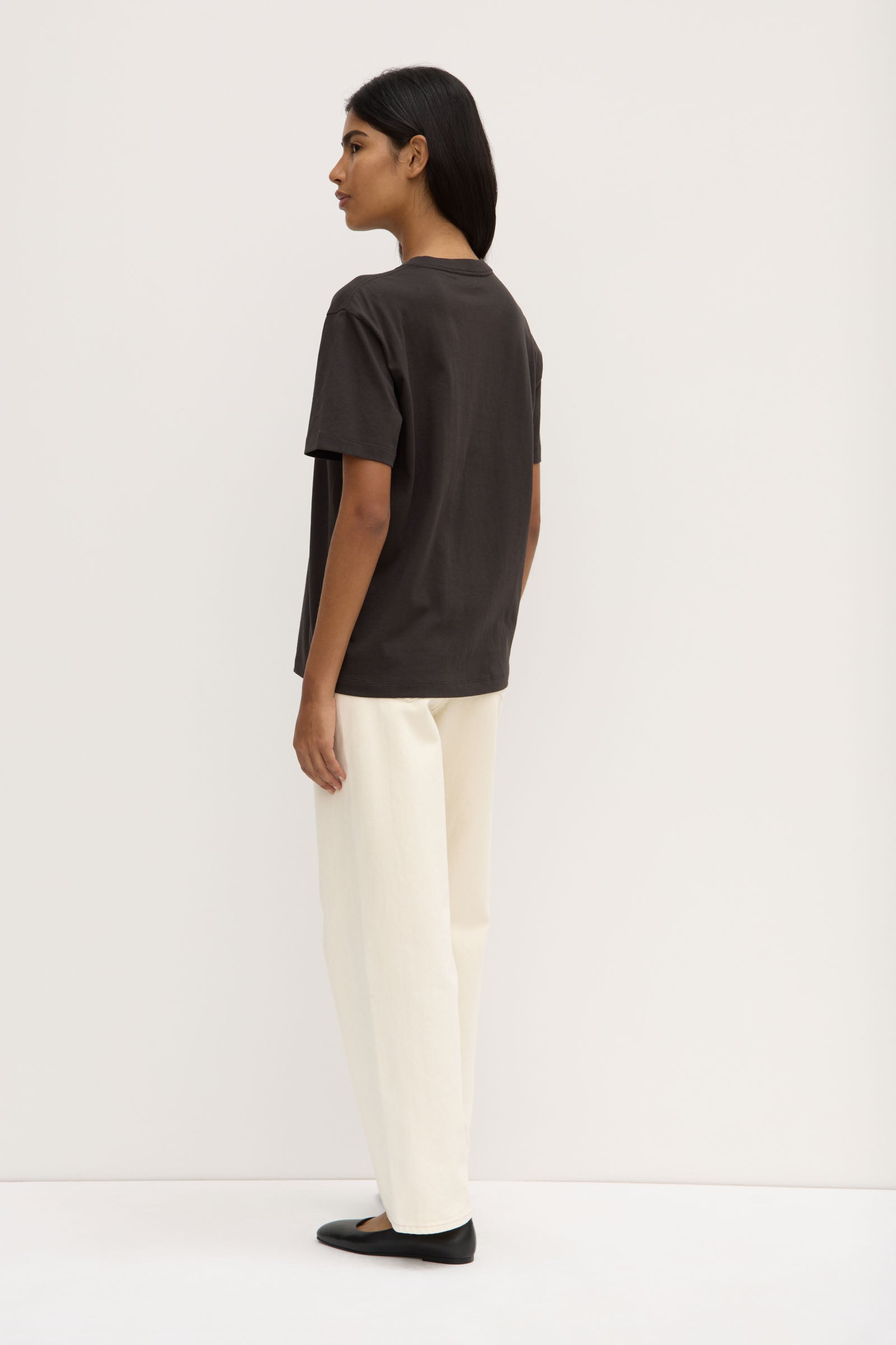 Womens Atelier Logo Tee Washed Black