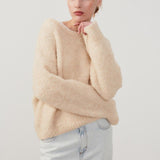 American Vintage Zolly Knit Jumper | Light Beige Melange