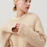 American Vintage Zolly Knit Jumper | Light Beige Melange