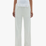 Bassike Twill Pinstitch Detail Pant | White