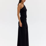 Third Form Crave Rouched Floor Length Dress | Graphite