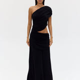 Third Form Crave Rouched Floor Length Dress | Graphite