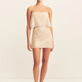 Shona Joy Everly Mini Skirt | Macadamia