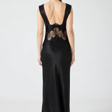 Third Form Visions Lace Deep V Maxi Dress | Ebony (PRE-PRDER)
