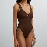 Hunza G Celine Swim  | Metalic Chocolate (PRE-ORDER)