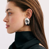 Anna Rossi Ovale Earring | Rhodium Silver (PRE-ORDER)