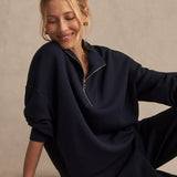Varley Hawley Half Zip Sweat | Navy
