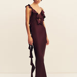 Agnes Ruffle Slip Maxi Dress
