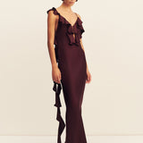 Agnes Ruffle Slip Maxi Dress