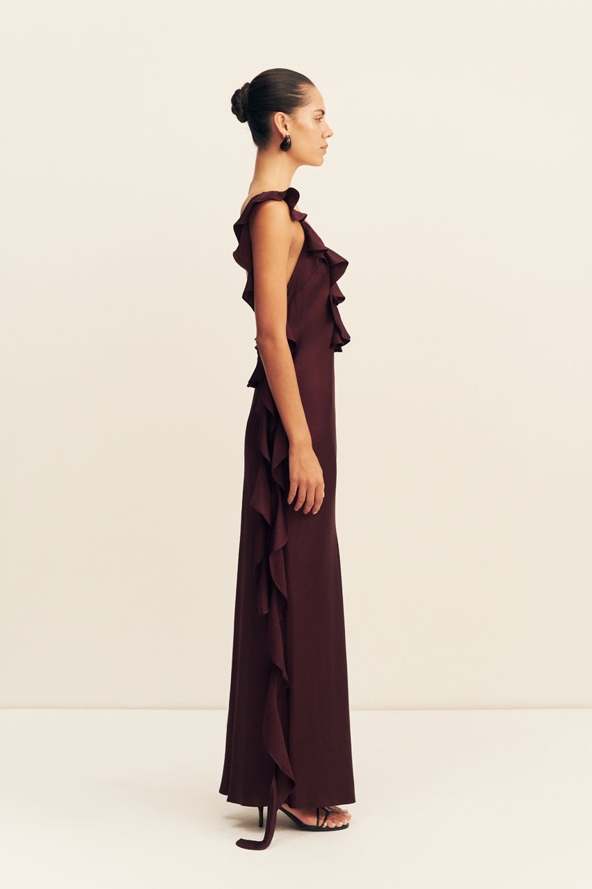 Agnes Ruffle Slip Maxi Dress
