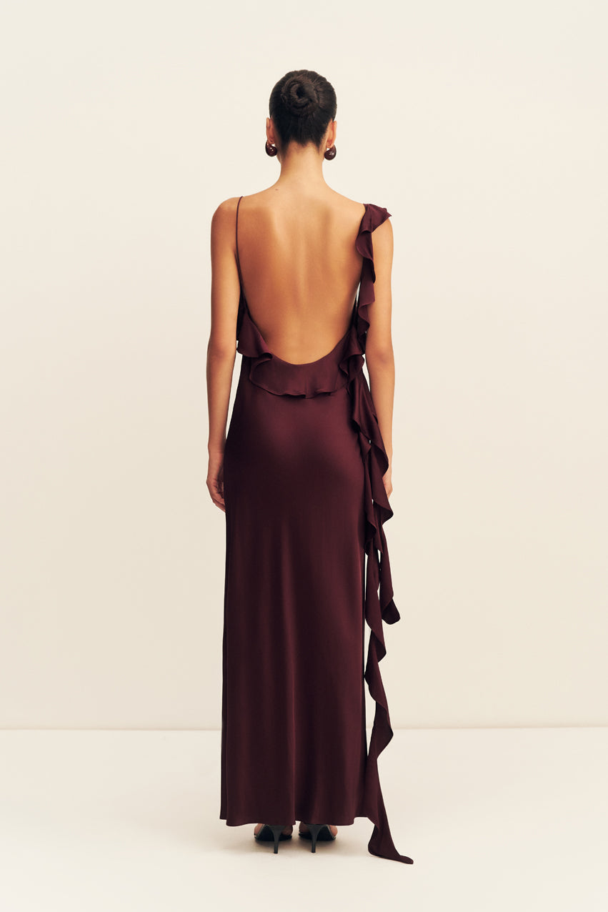 Agnes Ruffle Slip Maxi Dress