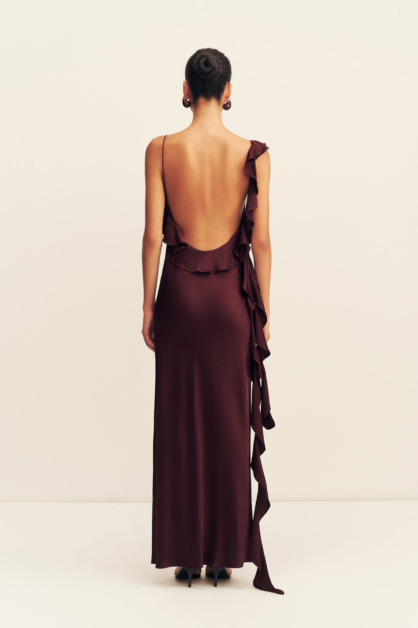 Agnes Ruffle Slip Maxi Dress