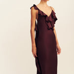 Agnes Ruffle Slip Maxi Dress