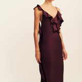 Agnes Ruffle Slip Maxi Dress