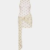 With Harper Lu Wrap Mesh Mini Dress | Ivory Polka (PRE-ORDER)
