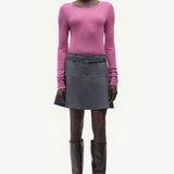 Samsoe Samsoe Sadou T-Shirt Long Sleeve | Red Violet
