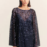 Shona Joy Everly Long Sleeve Mini Dress | Moonlight