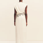 Eniko Lace Gathered Maxi Dress