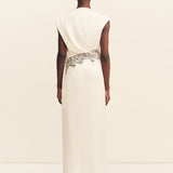 Eniko Lace Gathered Maxi Dress