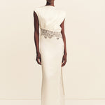 Eniko Lace Gathered Maxi Dress