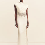 Eniko Lace Gathered Maxi Dress